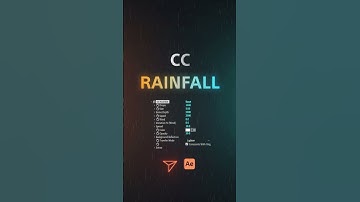 How to Create Rain Animation using "CC Rainfall in Adobe After Effect  part l 7    #shorts