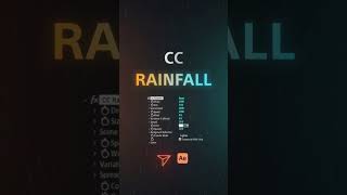 How to Create Rain Animation using CC Rainfall in Adobe After Effect  part l 7    #shorts