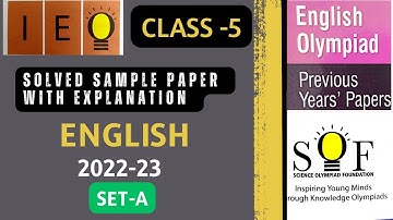 SOF IEO 2022-23 SET A SOLVED PAPER OLYMPIAD EXAM #IEO