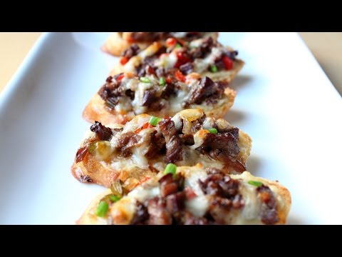 Mini Philly Cheesesteaks Super Bowl Recipe - Yo! Bite-Sized Philly Cheese Steaks!