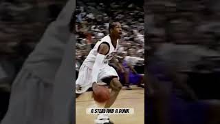 Allen Iverson with a steal and a dunk (2001)