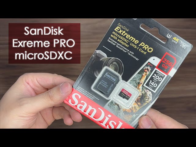 SanDisk Extreme microSDXC UHS-I U3 256 Go + Adaptateur SD - Carte