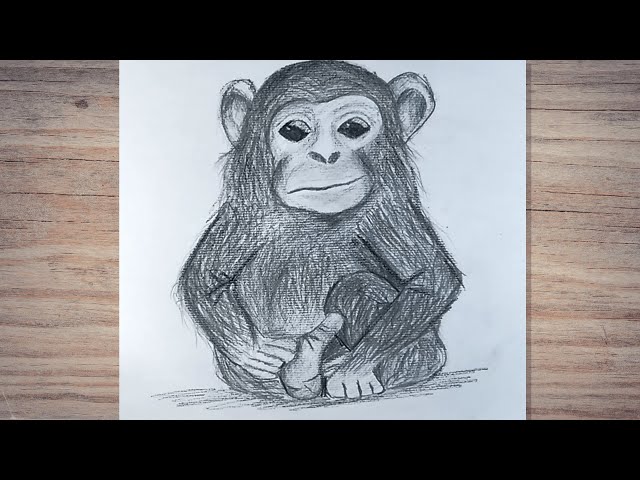 How to draw a monkey portrait | Step by step Drawing tutorials