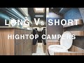 Long V Short Wheelbase HIGH ROOF Camper Tours - Van Conversions With Fixed TOILETS