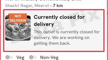 Zomato Fix Currently Closed for delivery Problem Solve