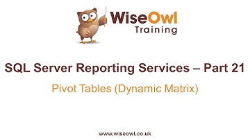 Reporting Services (SSRS) Part 21 - Pivot Table (Dynamic Matrix)