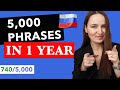 LEARN 5,000 RUSSIAN PHRASES IN 1 YEAR  |  740 /5000