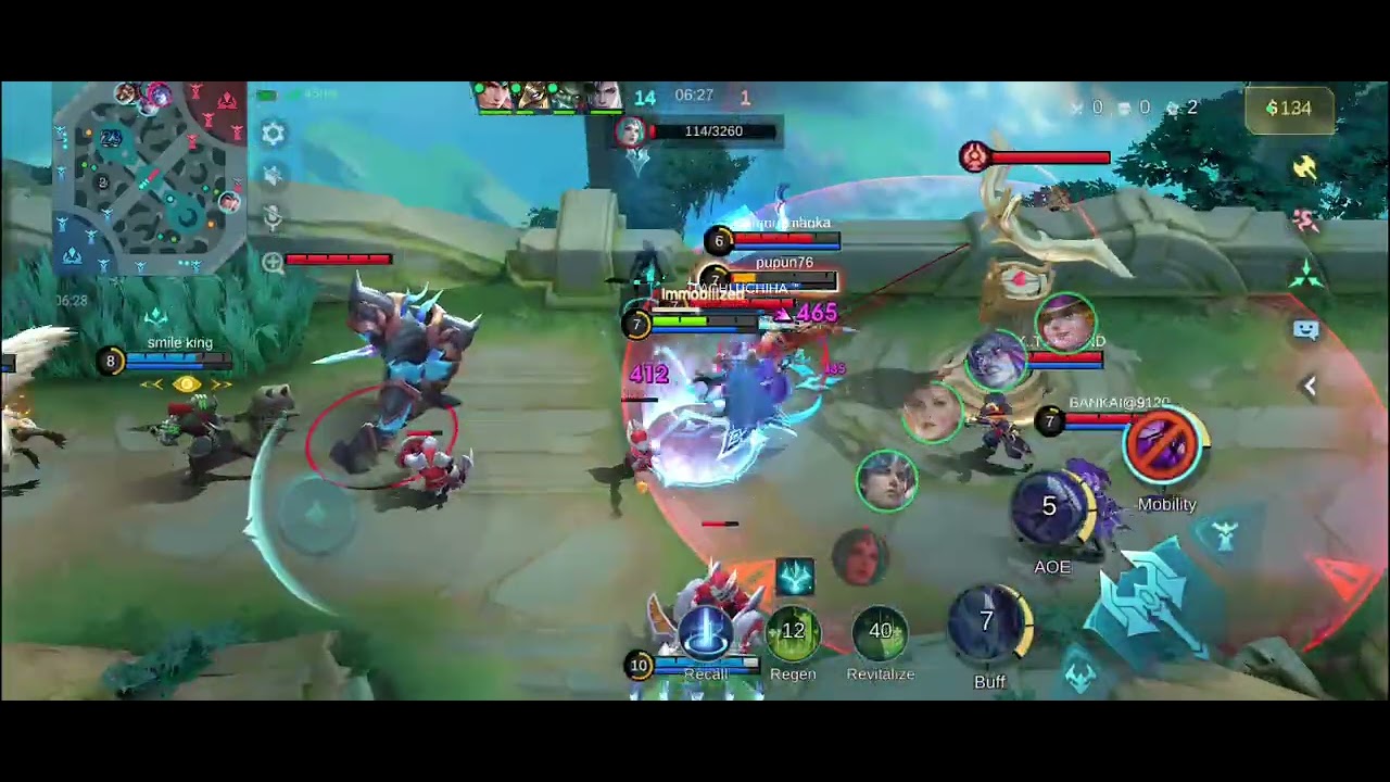 Moba legends 5 VS 5 game 😬😬#mistgirl #game 