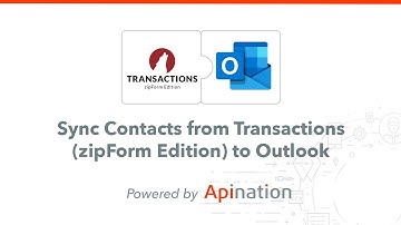 Connect Transactions (zipForm Edition) and Outlook Contacts - Get Organized and Productive
