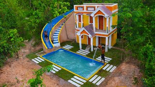 Build Most Beautiful 2-Story Mud Villa House With Contemporary Water Slide  Park & Swimming Pool by I AM BUILDER 38,259 views 11 months ago 37 minutes