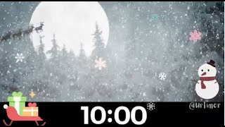 10 Minute Countdown Timer with Snowy Holiday & Happy Dreamy Music screenshot 2