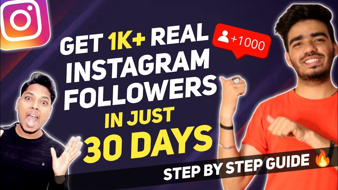 1k Followers 30 दिन में 🤯 How To Get 1000 Real Followers on Instagram ...