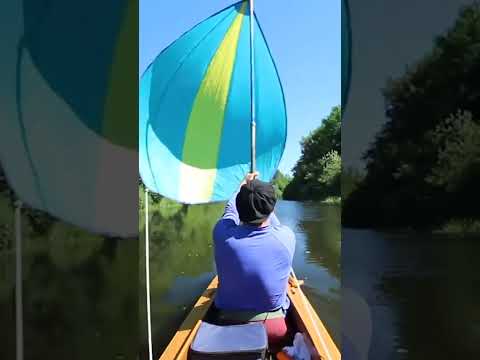 We turned our rowboat into a sailboat with this neat trick! #shorts