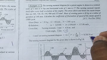Turning moment diagrams and flywheels dom syllabus tamil