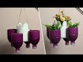 Recycling Plastic Bottle Into Hanging Planters | Plastic Bottle Crafts Ideas