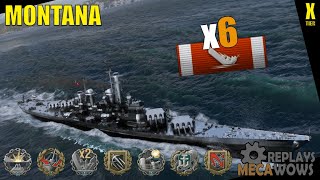 Montana 6 Kills &amp; 210k Damage | World of Warships Gameplay