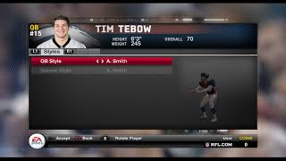 Madden 11 (PS3) Player Ratings: Tim Tebow