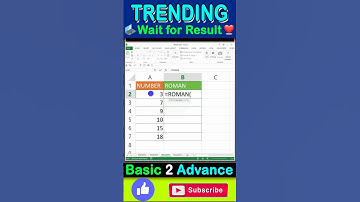 ROMAN NUMBER INSERT IN EXCEL #exceltips #shorts #exceltricks #excel #exceltutorial #excelformulas
