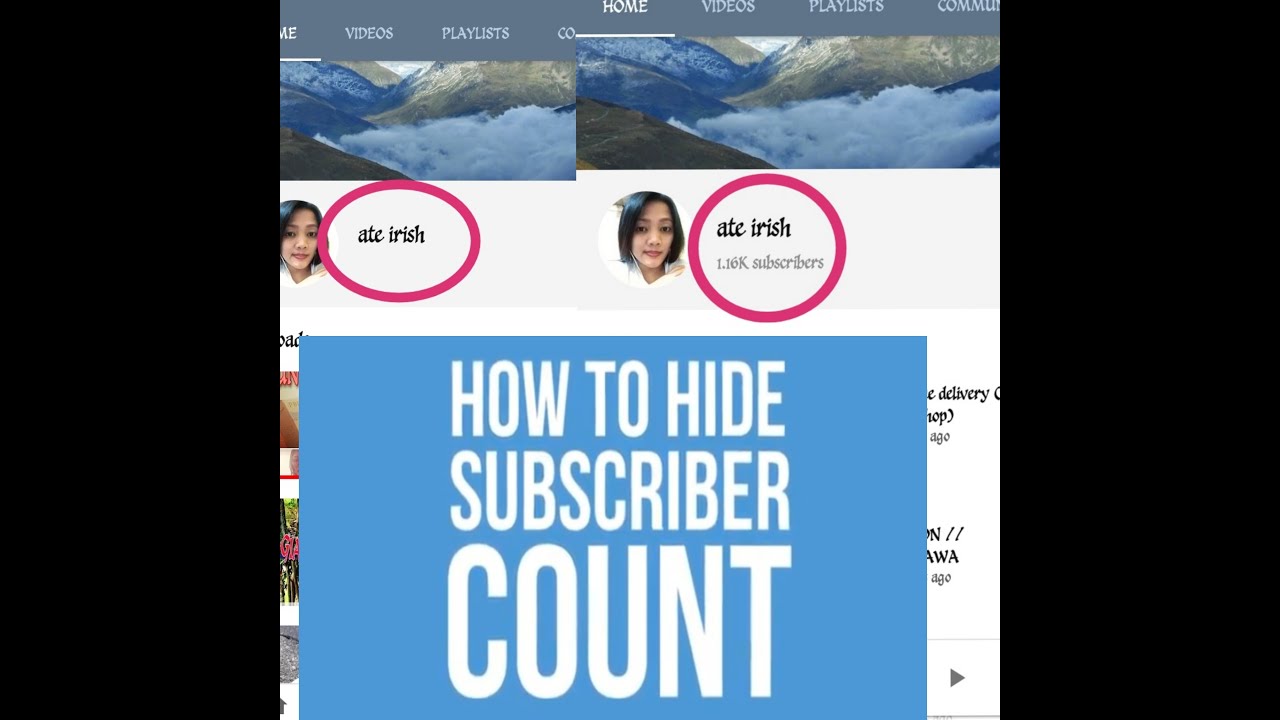 HOW TO HIDE SUBSCRIBER COUNT - YouTube