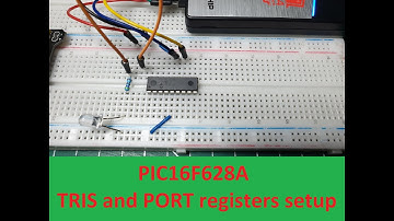 Programming PIC Microcontrollers using C Language. № 6 - 16F628A, setting TRIS and GPIO registers