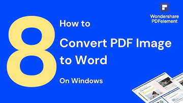 How to Convert PDF Image to Word on Windows | PDFelement 8
