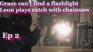 Resident Evil Requiem - Lets Play Ep 2 - Grace and the screwdriver -Zombie food -Leon is pure action