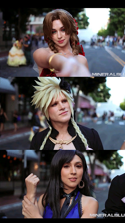 trying to court Don Corneo be like: #finalfantasy #FF7 #FFVII #CloudStrife #Tifa #Aerith #Cosplay