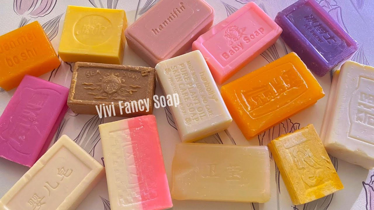 ASMR Soap Cutting/Dry Soap Cutting ASMR/Satisfying Sound ASMR/No Talking/Crunchy Colorful Soaps