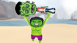 Deli̇ Hulk Ve Çilgin Macerasi. Human Fall Flat Süper Kahramanlar Komik