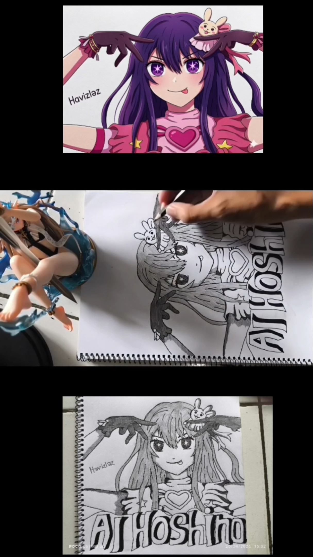 ☆あこ☆オーダーページ Drawing Ai #aihoshino #oshinoko #drawinganime #animedrawing