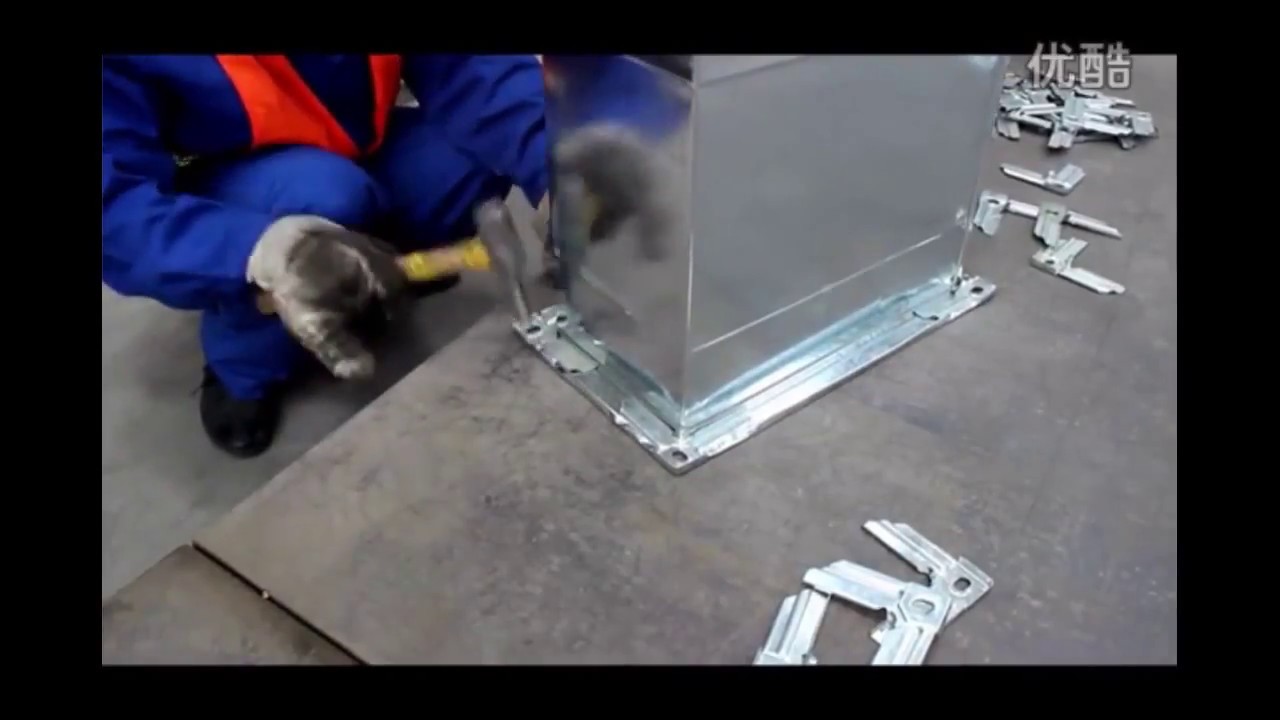 Manufacturing HVAC duct making process, YouTube