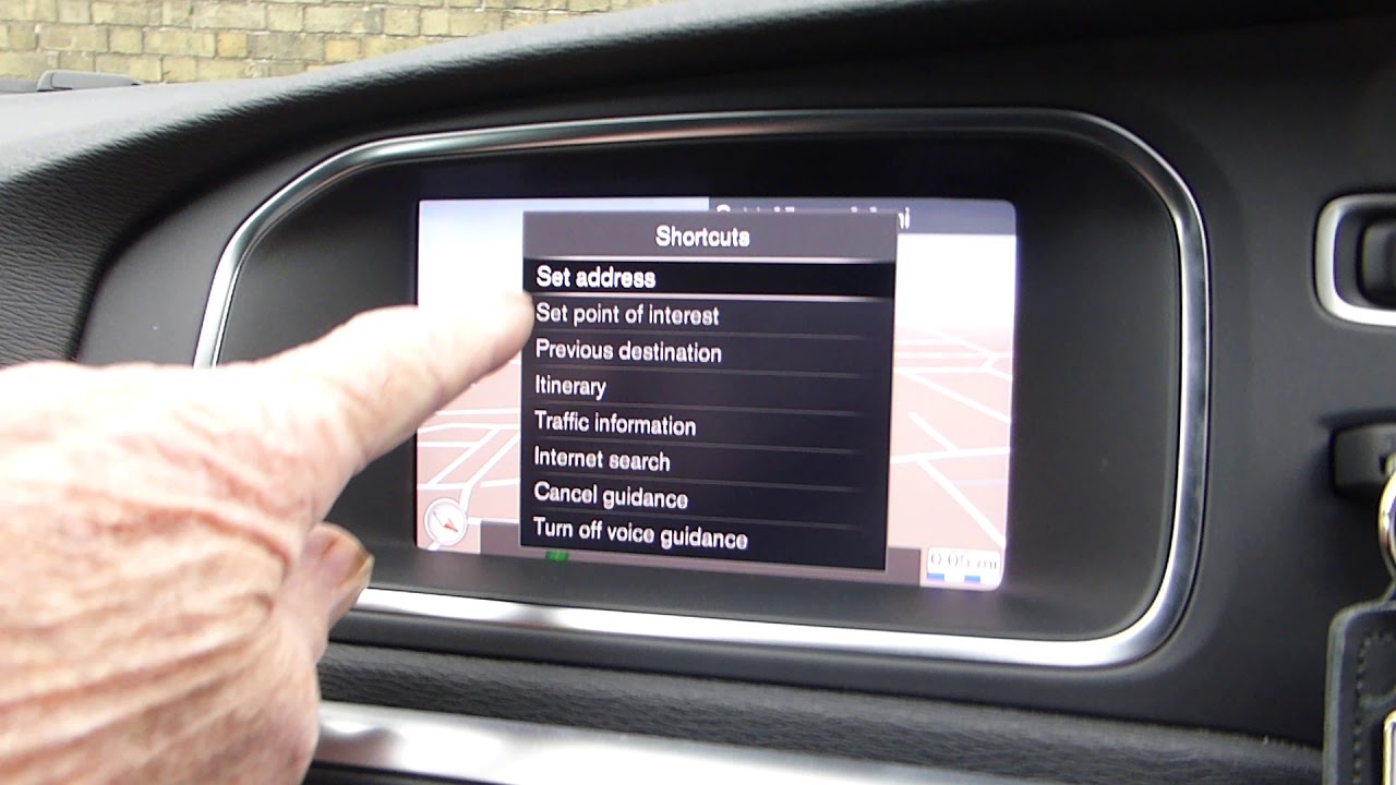 How to cancel guidance on Volvo V40 navigation system