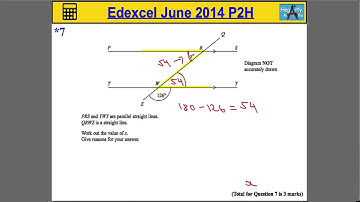 Edexcel Maths P2 June 2014 Higher Q7