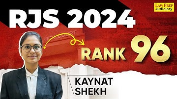 RJS 2024 Mock Interview | Kaynat Shekh | Rank 96 | RJS Result 2024 | Full Mock Interview