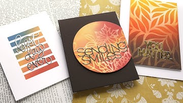 Autumn Distress Oxide Blending Combos (with completed cards)