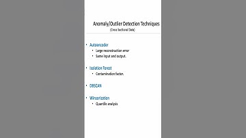 Anomaly and outlier detection