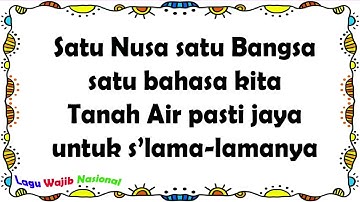 Karaoke Satu Nusa Satu Bangsa Dengan Lirik||Karaoke Lagu Nasional