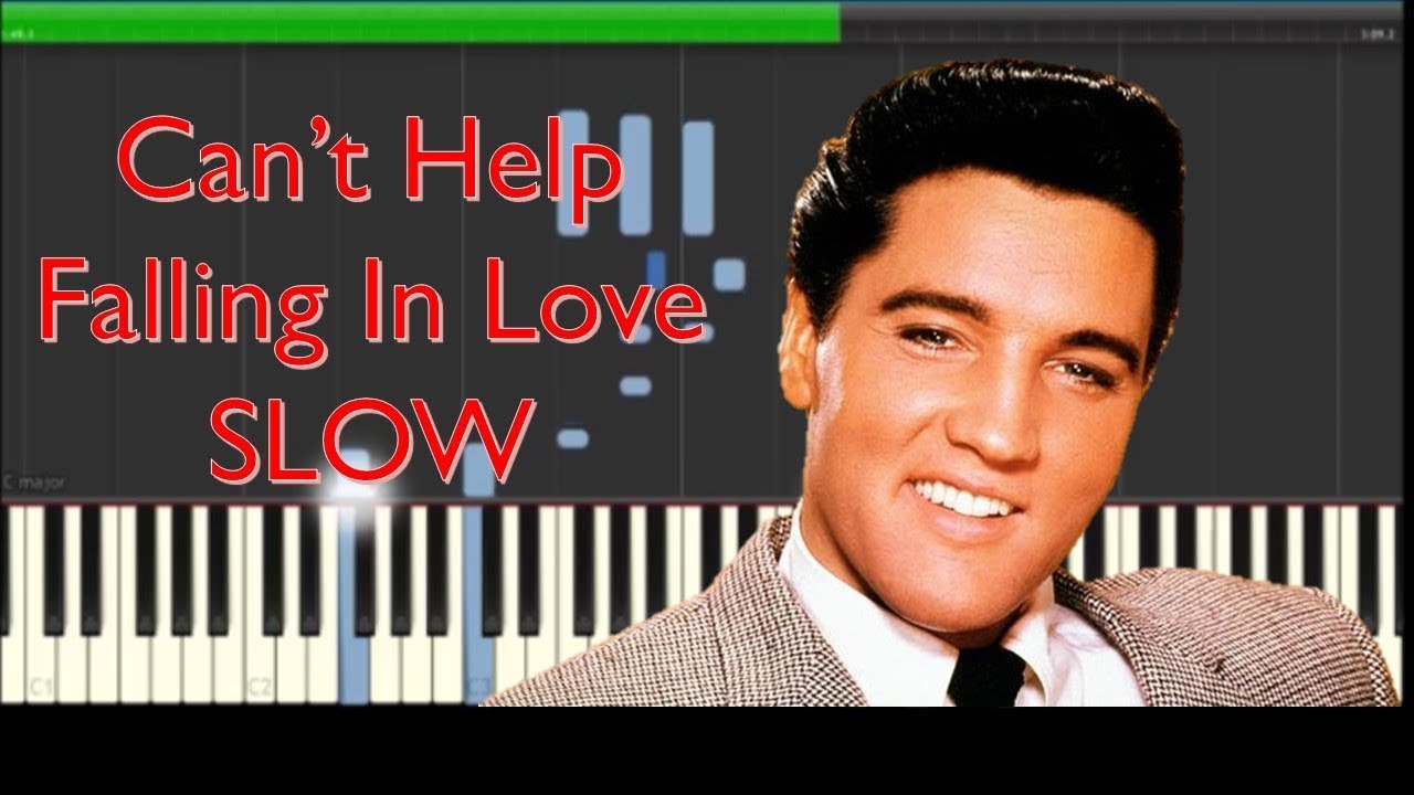 Elvis Presley Can't Help Falling In Love Slow Piano Tutorial - How To Play