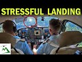 STRESSFUL 11 knot Crosswind Landing on a TINY MOUNTAIN AIRSTRIP