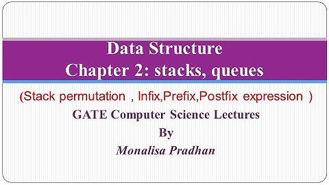 Ch-2.1:Stack permutation , Infix,Prefix,Postfix expression | Data Structure Lectures for GATE CS