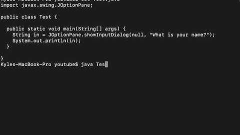 Java | JOptionPane Input Dialog