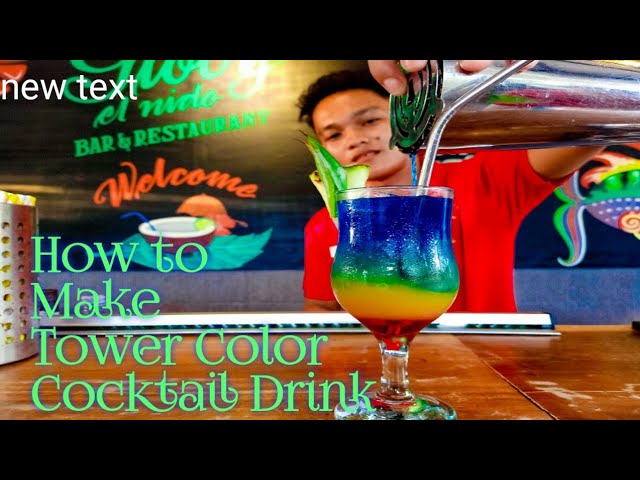 How to make Tower Color Cocktail Drink 