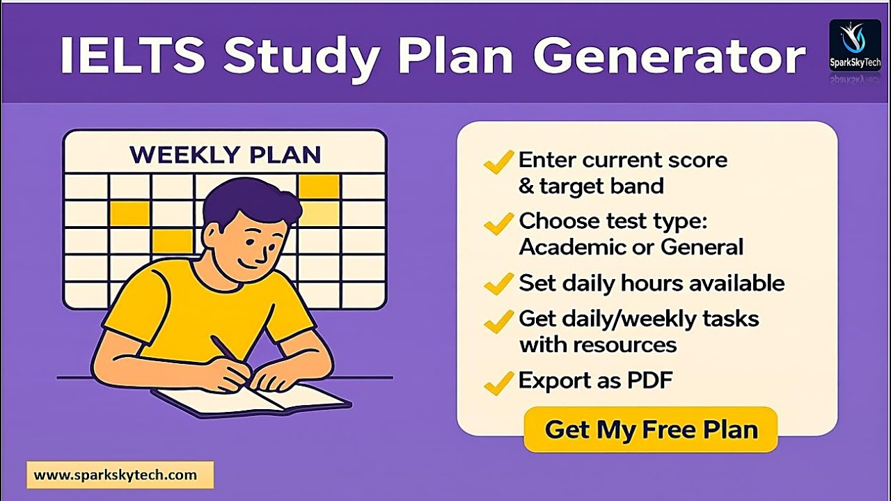 IELTS Prep Tool – Create Your Study Plan in Seconds (Free)