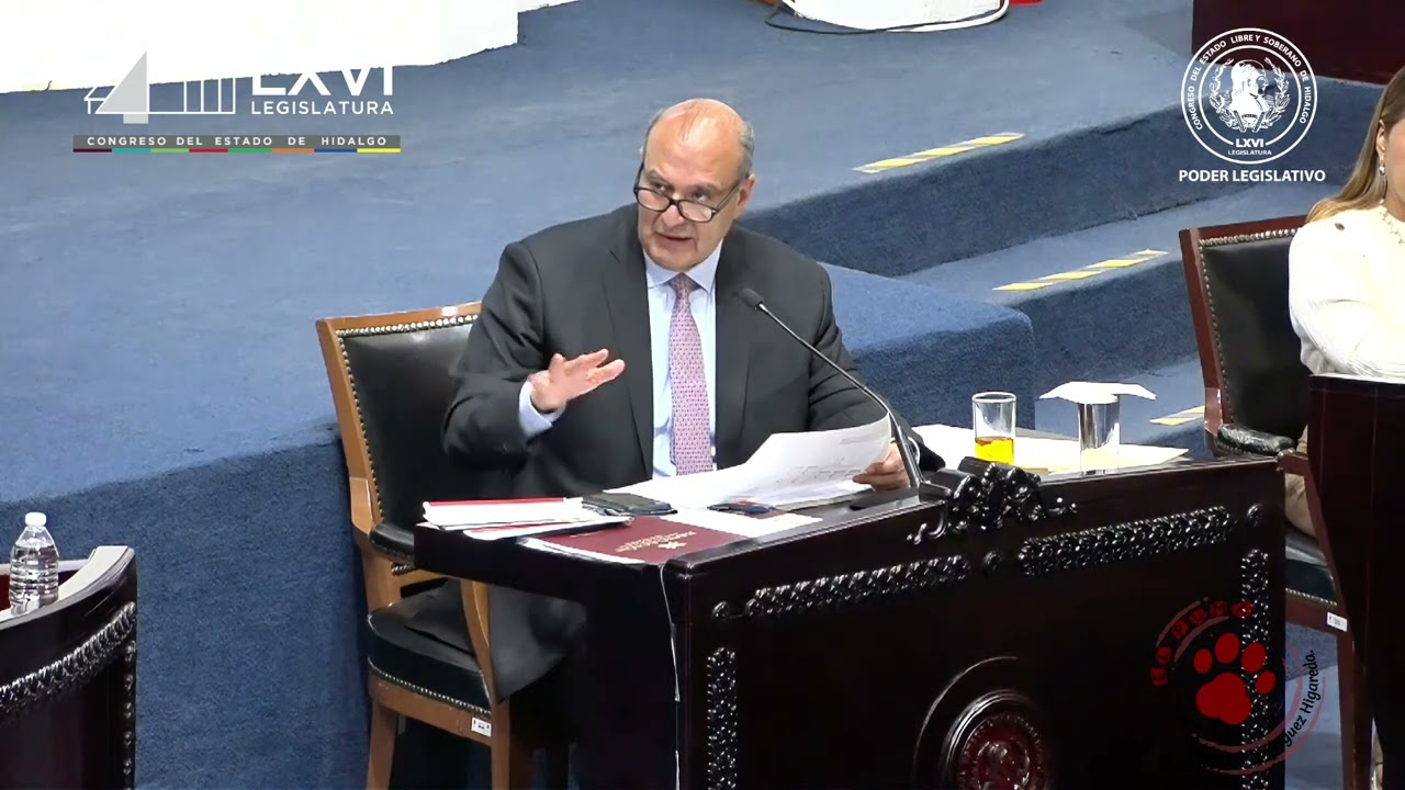 Comparecencia del Dr.  Natividad Castrejón, Decretario de Educación Pública de Hidalgo.