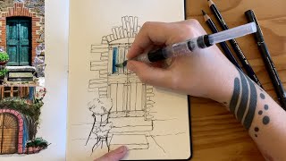 Using Watercolor Pencils for Urban Sketching? | Derwent Inktense Watercolor Pencil Demo