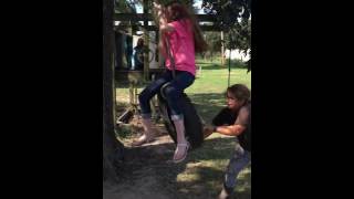Tire swing goes wrong