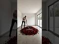 This Floor is Made of REAL Roses 🌹#shorts #epoxyfloor
