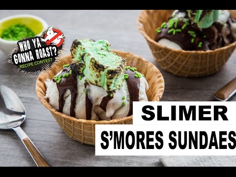 Slimer S'mores Sundaes