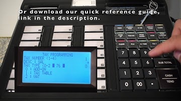 How to program the Sales Tax on the SAM4s SPS-345 Cash Register Series (Works on all SPS-300 Series)