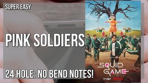 How to play Pink Soldiers (Squid Game) by Jung Jaeil on Tremolo Harmonica 24 Holes (Tutorial)